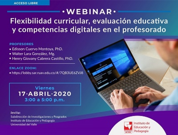 Webinar Flexibilidad Curricular, evaluaci&oacute;n educativa y competencias digitales en el profesorado