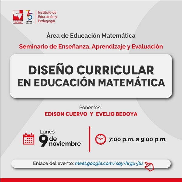 Dise&ntilde;o curricular en educaci&oacute;n matem&aacute;tica