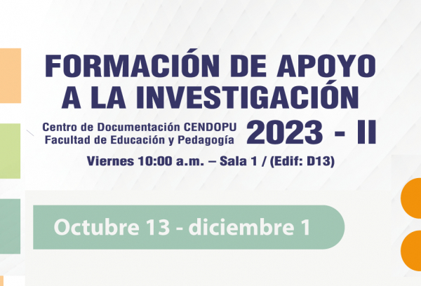 Formaci&oacute;n de apoyo a la Investigaci&oacute;n 2023 - II