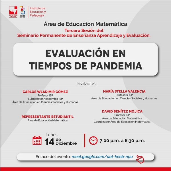 Evaluaci&oacute;n en tiempos de pandemia